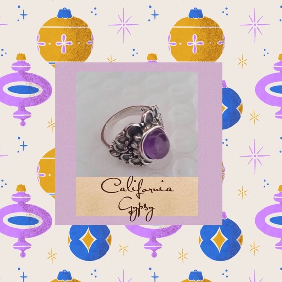 Amethyst Bohemian Silver Ring - Picture 2 of 6